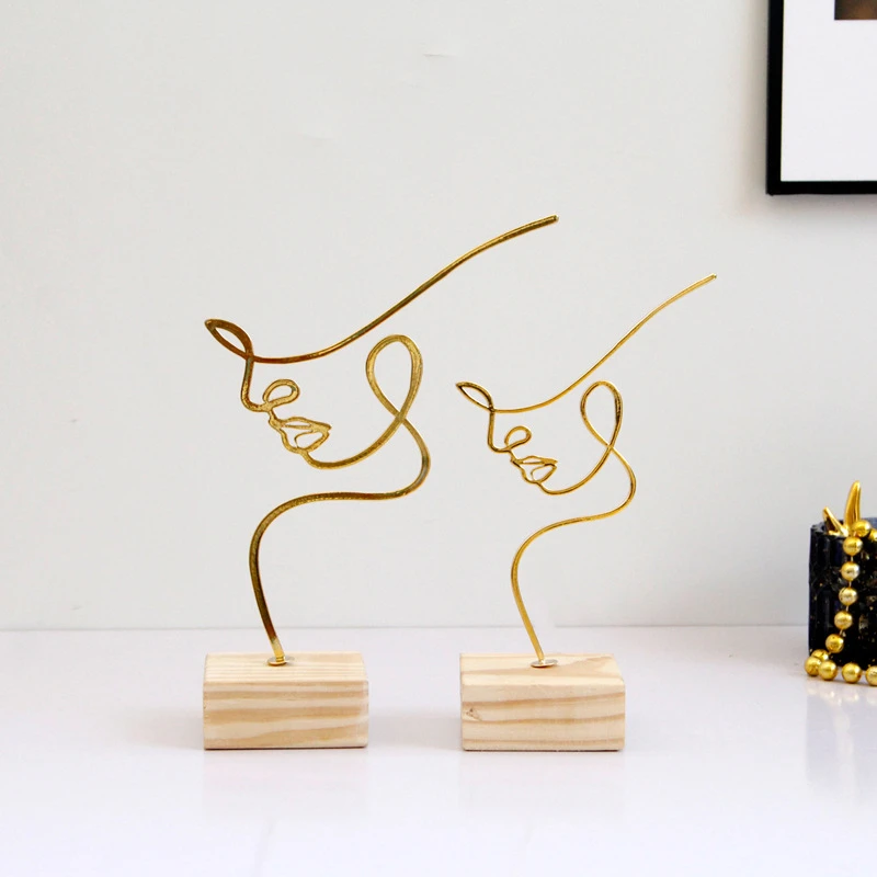 Скандинавская Минималистичная фигурка абстрактные скульптуры с лицом для дам