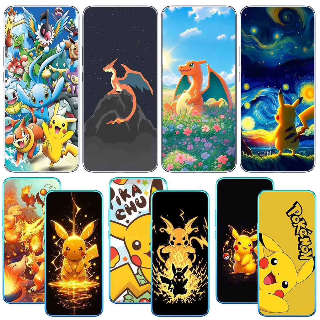 Чехол P-Pokemons GO Charmander P-Pikachus для Motorola Moto Edge 40 50 Pro 30 Ultra neo 20 Lite One Fusion G85 E22 E40 E30 E22I1