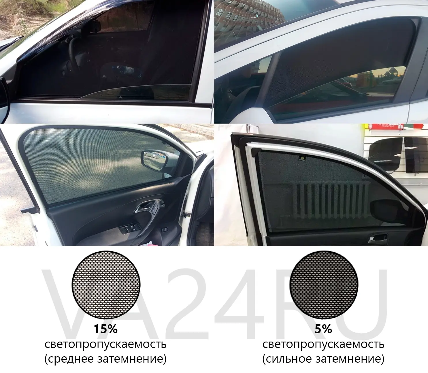 Каркасные шторки Land Rover Discovery IV 2009-2016 передние 2шт / Ленд Ровер Дискавери 4 сетки