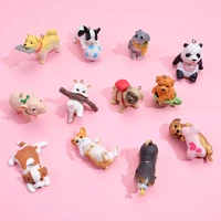 creative simulation animal socks dog cat piggy doll key chain diy pendant earrings accessories micro landscape