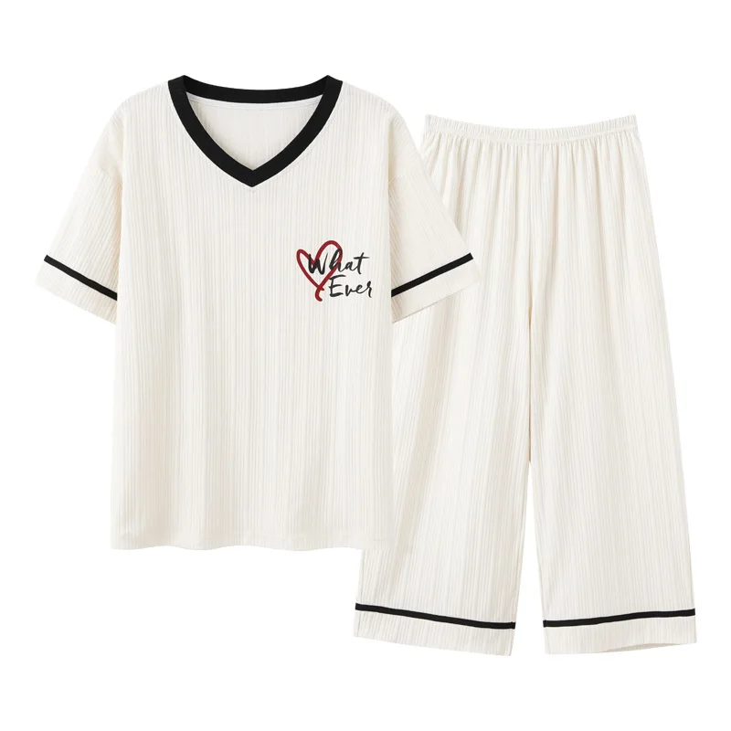 Hot Sleeveless Two Piece Set Summer Green Silk Pajama Sets for Women Cotton PJS Fashion Soft Sleepwear Korean Kawaii Nightwear