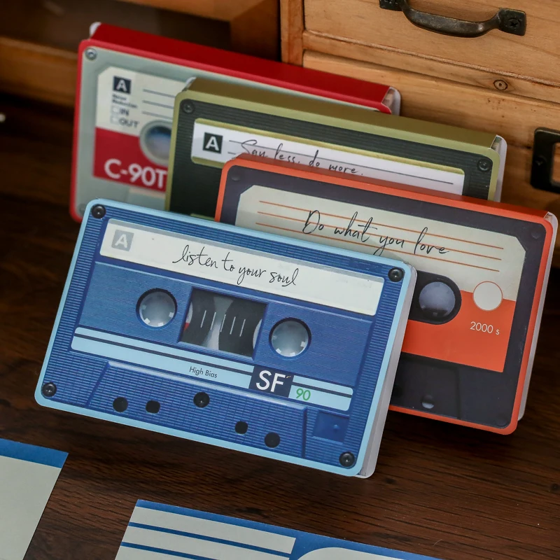 

Memo Pad 90sheets Messgae Notes Portable Notebook Daily Weekly Planner Vintage Stationery Creative Magnetic Tape