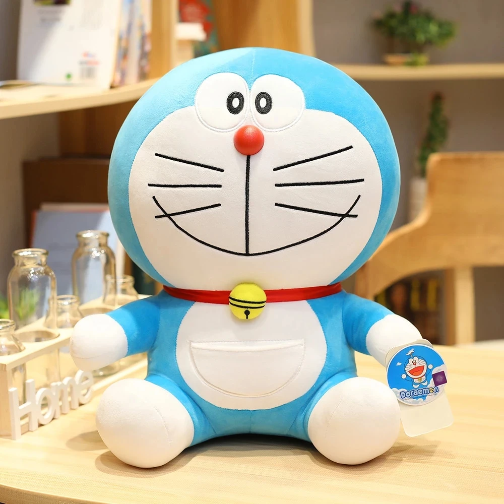 

Популярная плюшевая игрушка аниме «стоячая по мне», 23-48 см, Doraemon, Высококачественная милая кукла-кошка, мягкая набивная Подушка-животное для...