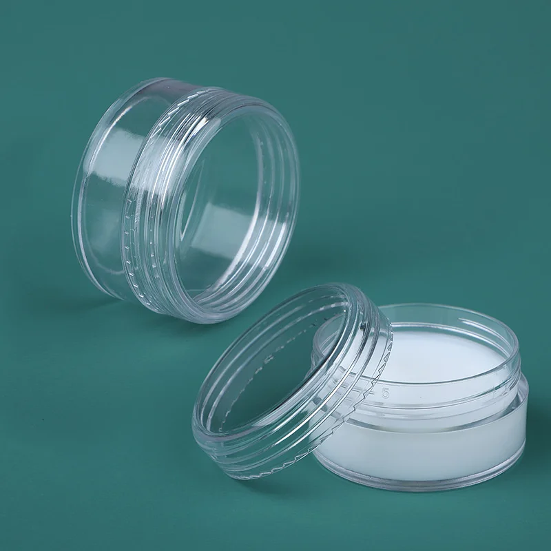 

3g/5g/10g Empty Plastic Jar Pots Transparent Small Sample Bottles Eyeshadow Cream Lip Balm Container Portable Travel Makeup Jars