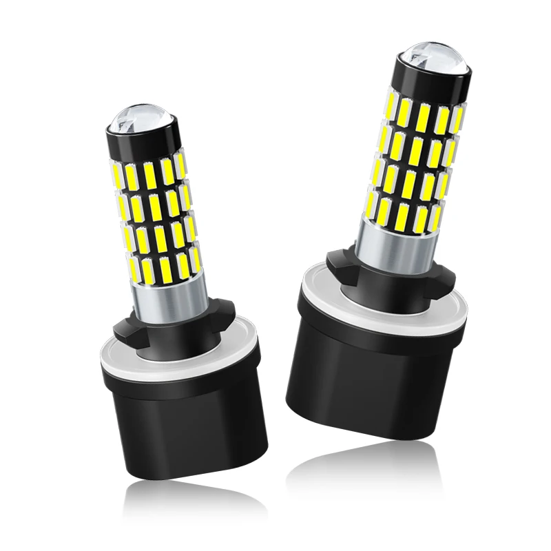 OBOLED 50/100 шт., 880 лампочка, 881 лампочка, аналогичная автомобильная лампа, 6500K, белая 51SMD H27W H27, сменная лампочка для дневного света, рабочая лампочка 12 В