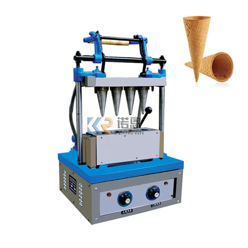 

Semi Automatic Kono Pizza Cono Maker Production Line Egg Roll Sugar Ice Cream Cone Wafer Biscuit Machine For Sale