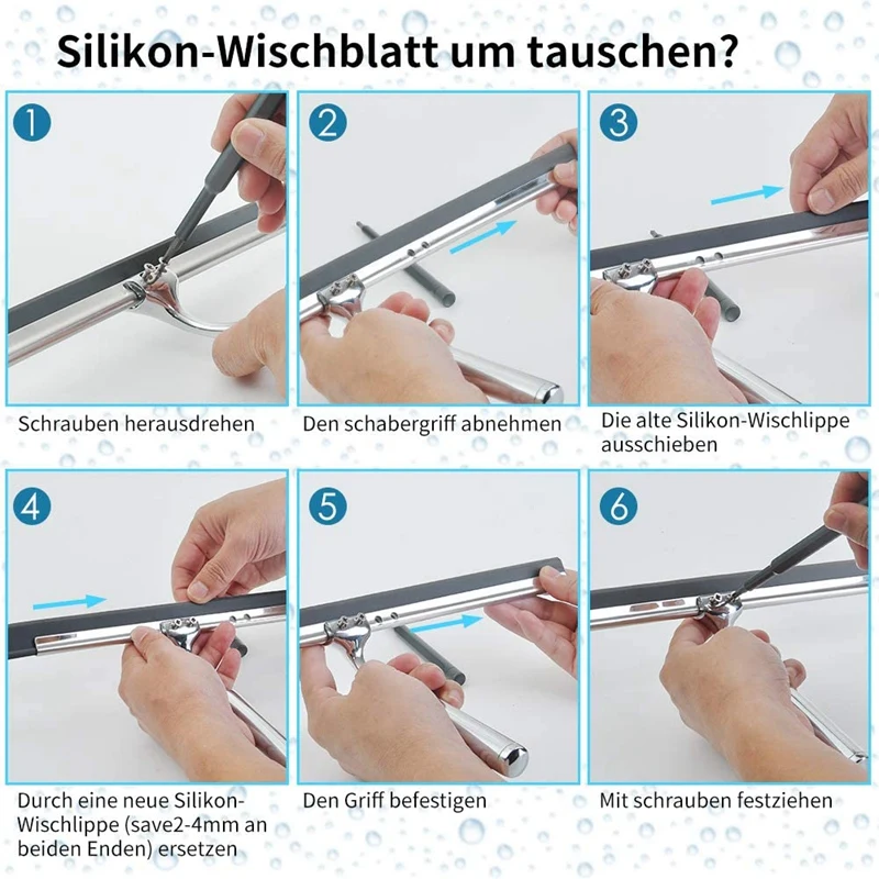 Акция! Скребок для душа из нержавеющей стали 31 см |