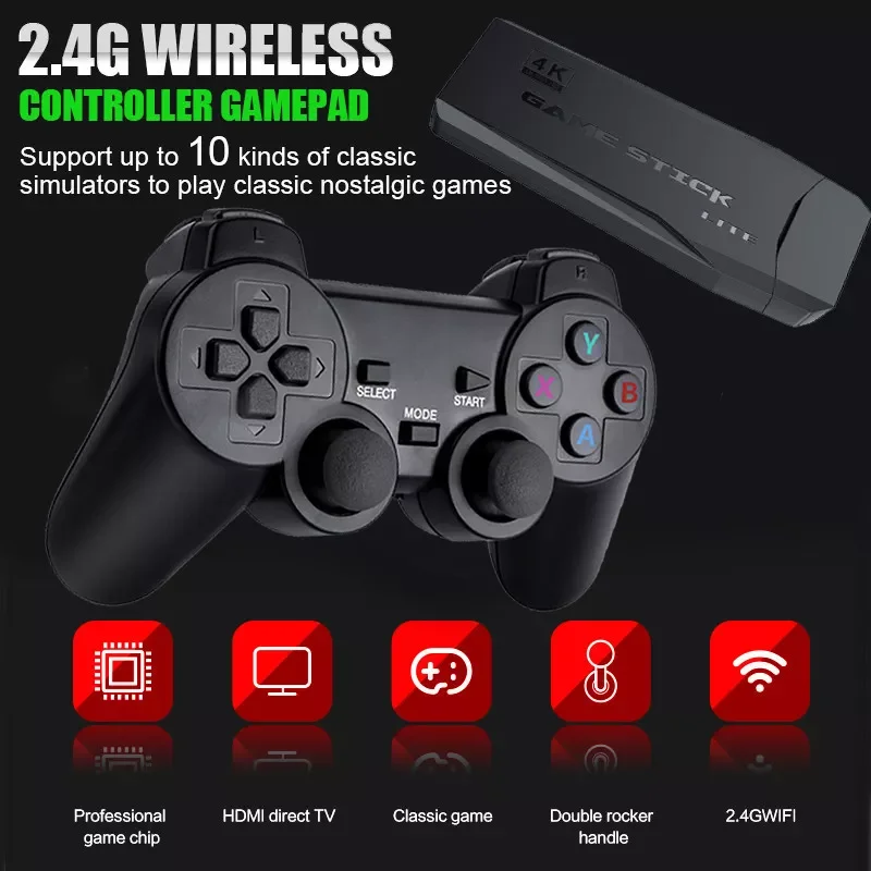 

M8 HDMI TV Game Wireless Console Double Handle handheld Game Console Controller Game Stick For PS1/GBA Boyfriend Kid Xmas Gift