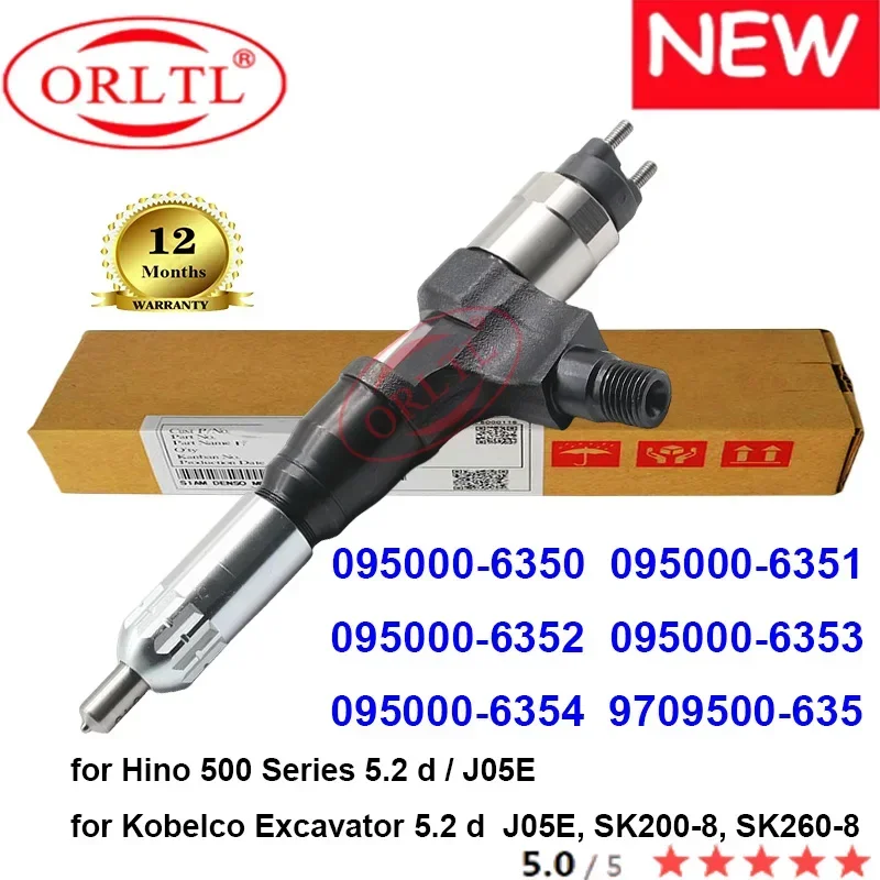 НОВИНКА 095000 -6350 -6351 -6352 -6353 -6354 9709500 -635 Форсунка Common Rail ДЛЯ Hino Kobelco