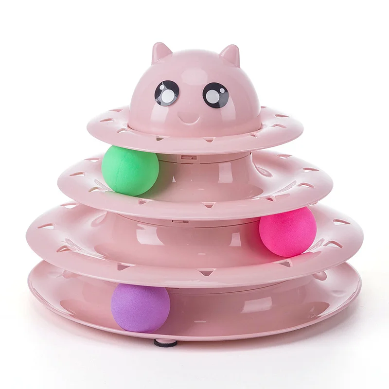 

4 Levels Cat Toy Tower Tracks Cat Toys Interactive Cat Intelligence Training Amusement Plate Cat Tower Pet Products Cat Tunnel