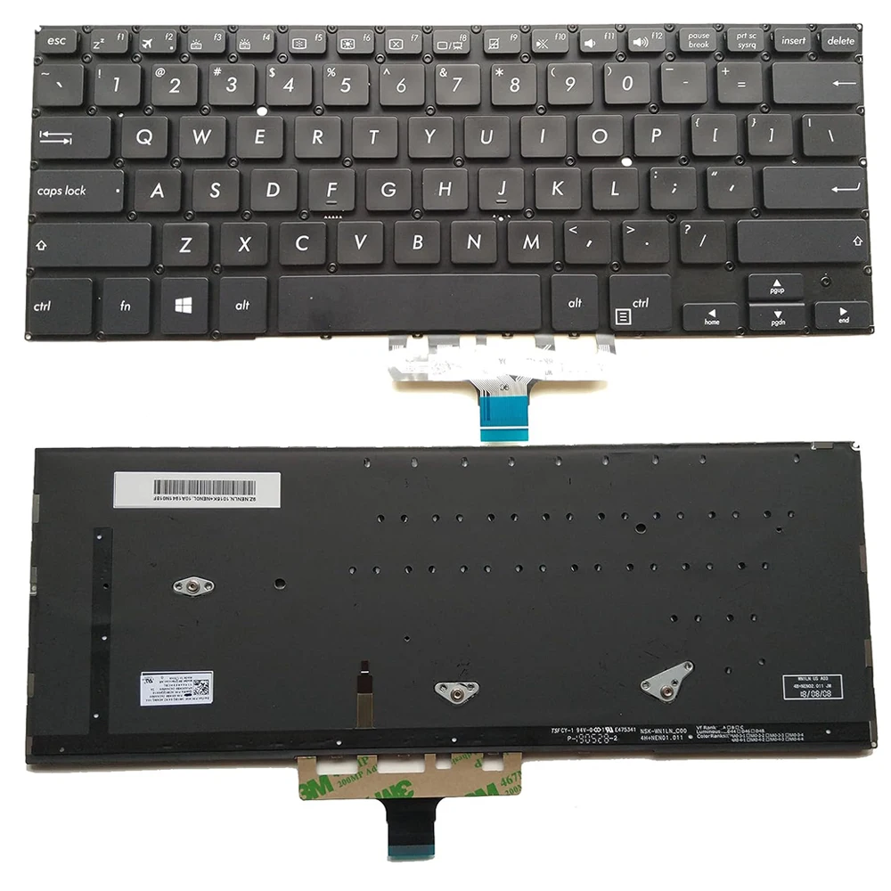 Клавиатура с подсветкой США для ASUS UX461 UX461U UX461F UX461UA UX461FA UX461FN черная