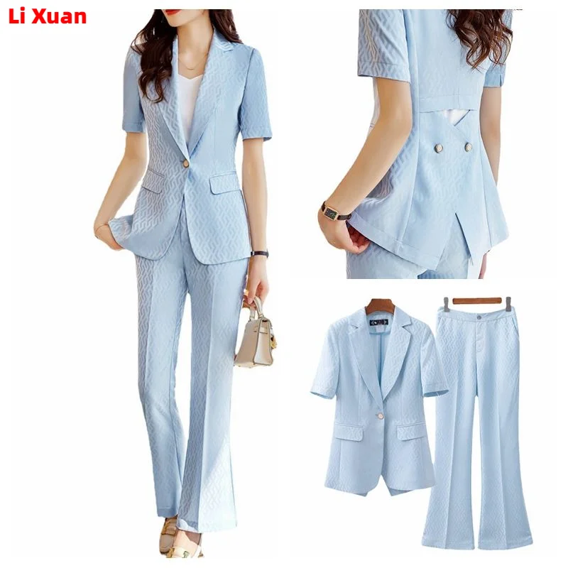 Superior Quality summer Formal Ladies Fashion Blazer Women Business Suits with Sets Work Wear Office Casual Pants Jacket Suit