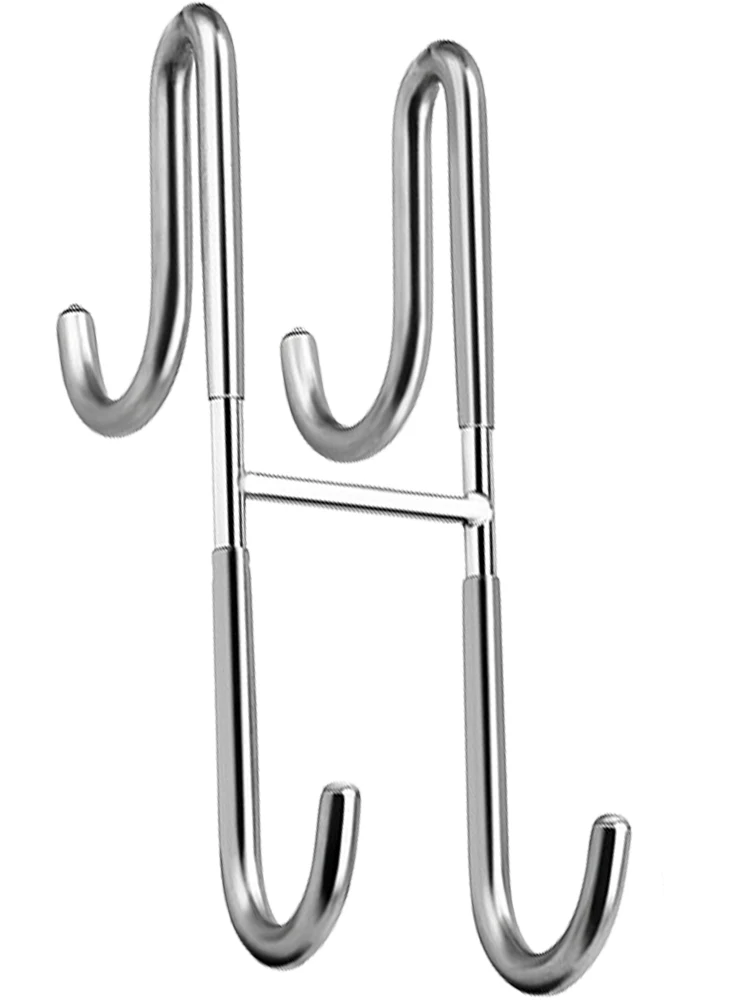 

Towel Hanger For Bathroom Heavy Duty Stainless Steel Shower Door Hooks No Perforation Double Towel Hooks For Bathroom Frameless