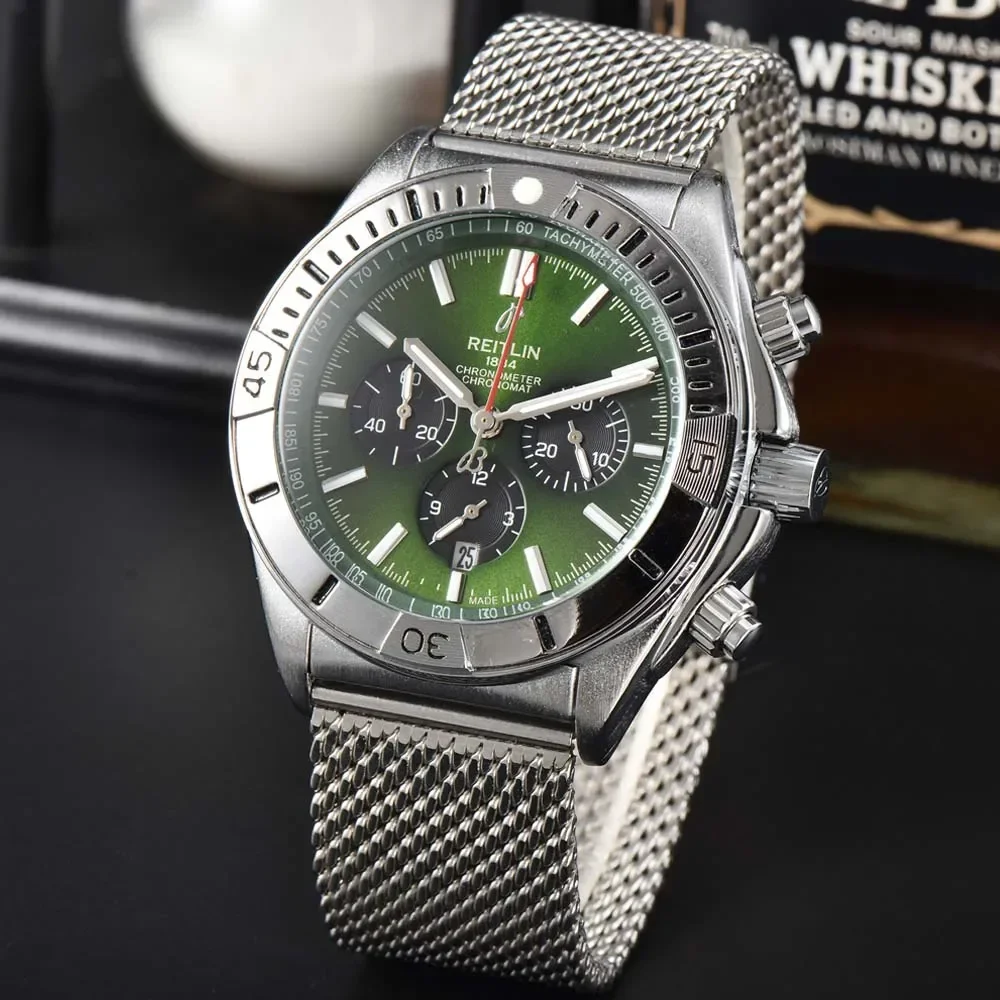 

Hot Top AAA B ,Br LOGO Watches For Mens Multifunction Luxury Automatic Date Quartz Watch Business Sports Chronograph Male Clocks