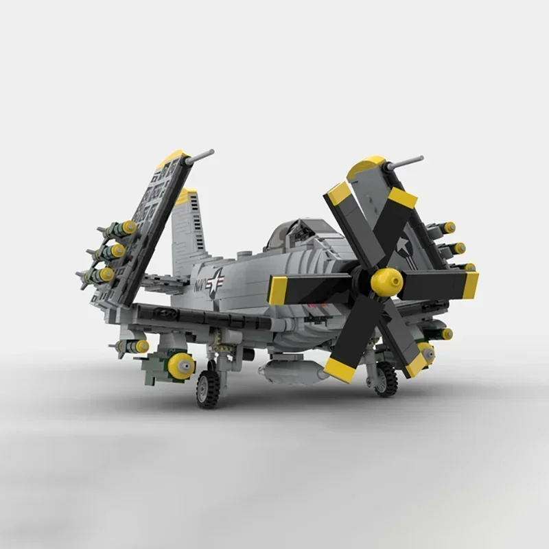 Moc строительные кирпичи военная модель 1:35 A2D Skyshark Bomber Technology модульные блоки