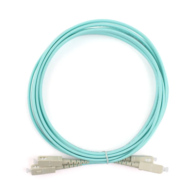 

10 ГБ 40 ГБ многорежимный дуплексный Aqua 50/125 OM3 SC LC волоконно-оптический патч-корд