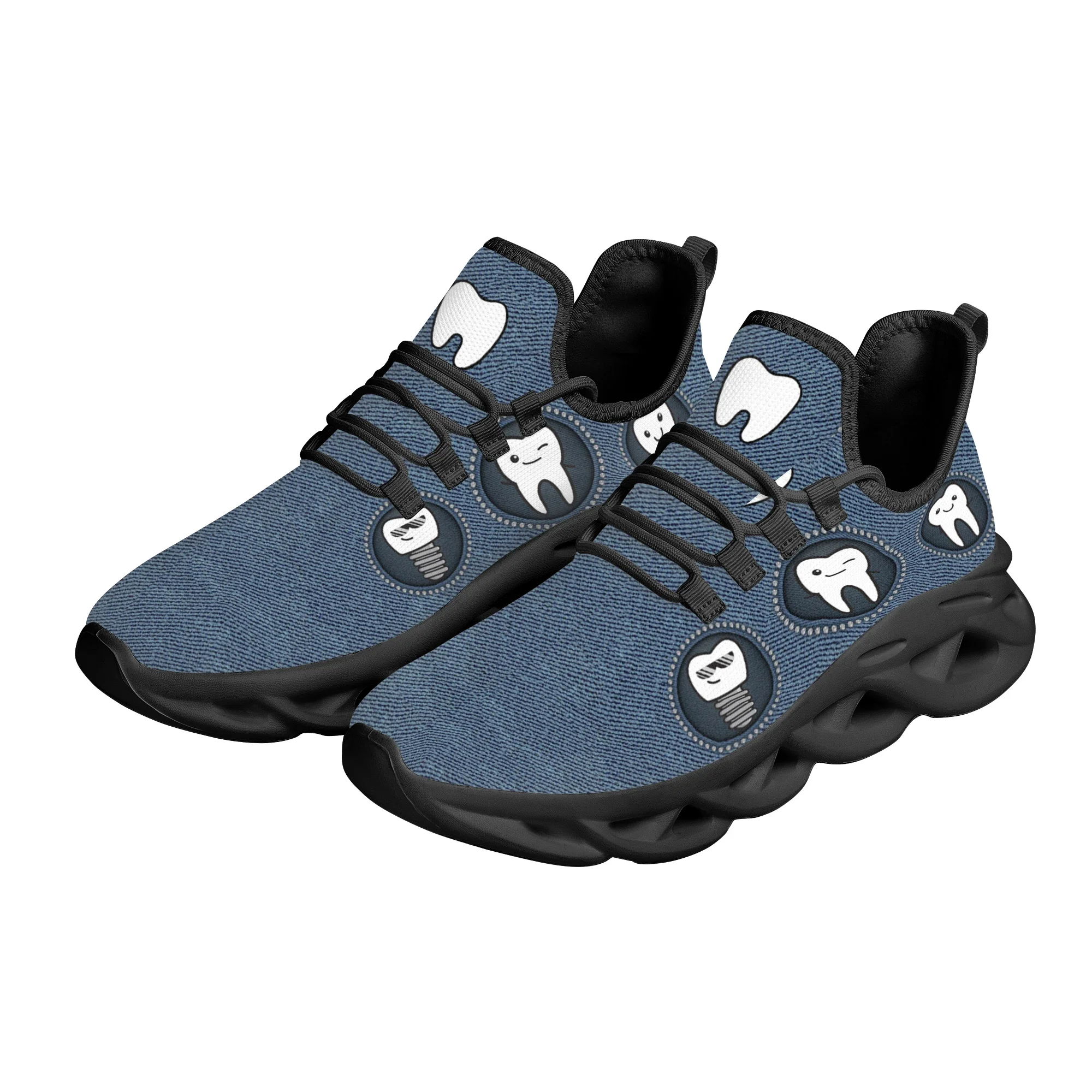 Туфли женские на плоской подошве дышащие кроссовки с забавным стоматологическим