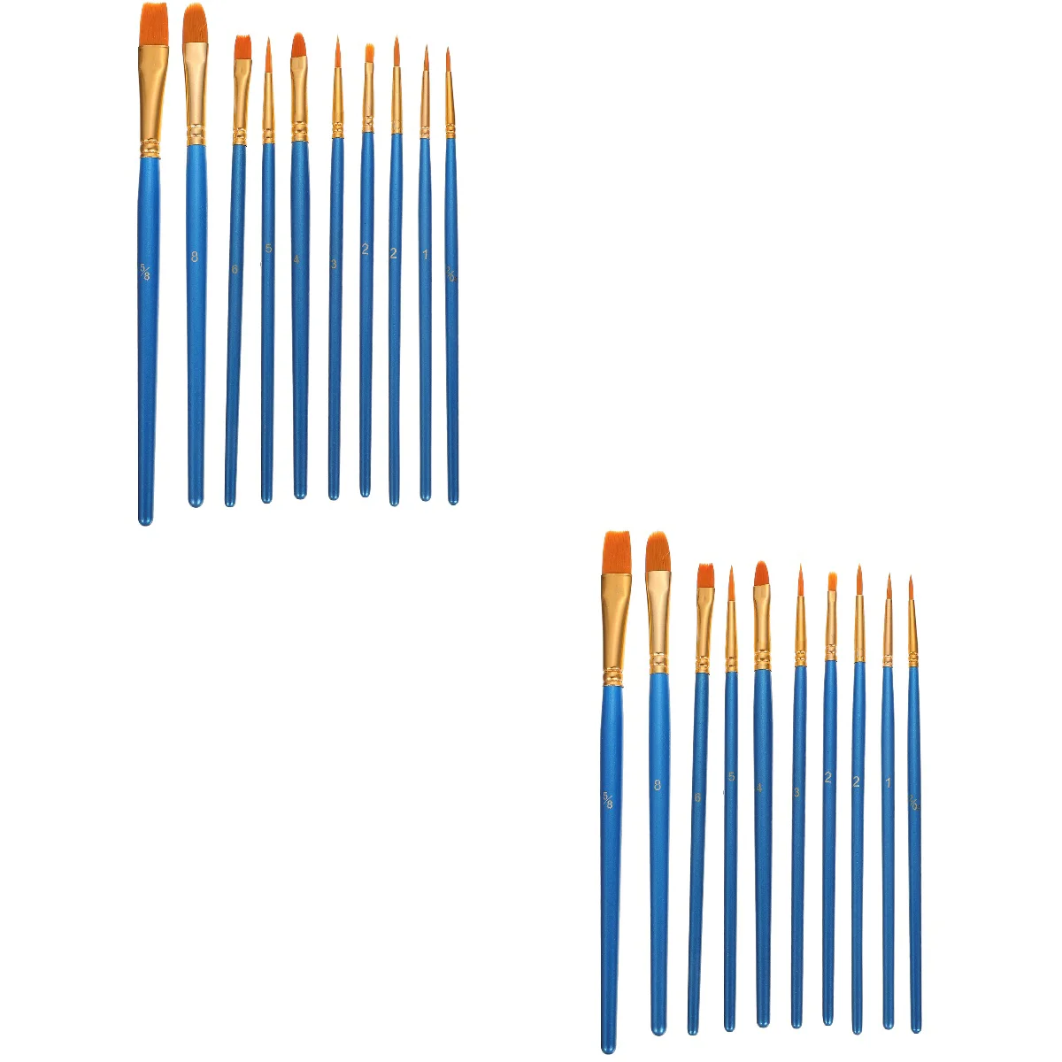 

20 Student Brushes Watercolor Brushes Set Professional Paintbrushes (Blue)