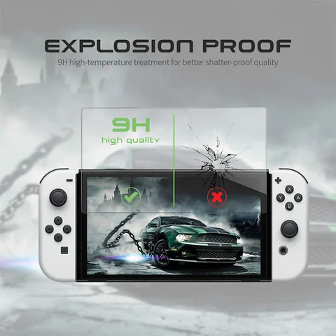 Закаленное стекло для Nintendo Switch OLED защита для экрана защитное стекло HD твердая прозрачная защитная пленка против царапин 9H