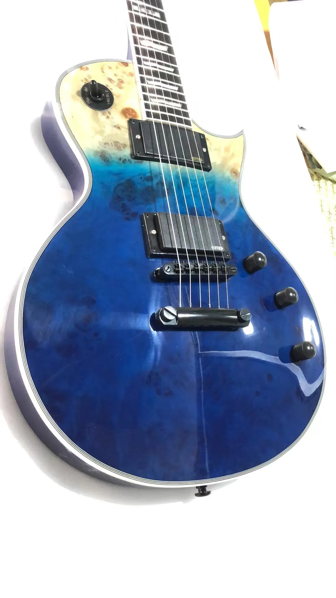

Ome Electric Guitar Finish Gloss Blue Free Delivery Active Pickup