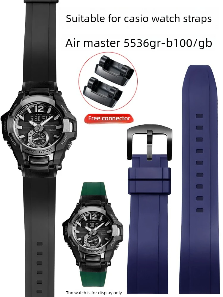 Фото Подходит для Casio Airbus 5536 GR-B100, модифицированный резиновый ремешок для часов, аксессуары для мужчин. №1