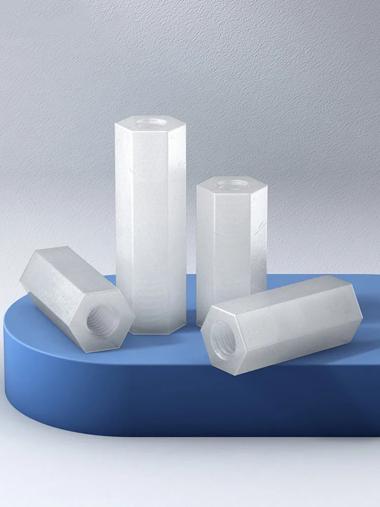 Черно-белый шестигранный нейлоновый противостоящий болт с внутренней резьбой