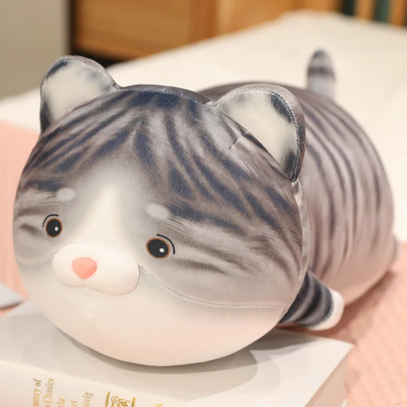 Lovely 3D Printed Cat Plush Doll Cartoon Stuffed Animal Doll Cute Cats Pillow Baby Appease Toy Room Decor Fashion Gift for Girl