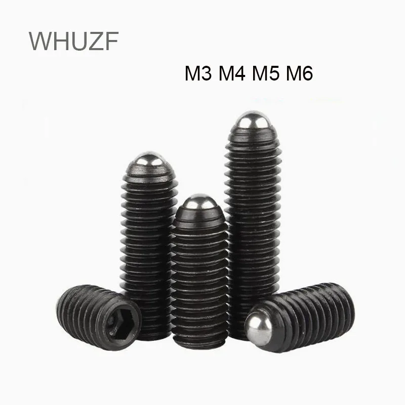 

WHUZF 20 шт. черные шестигранные шариковые винты с шестигранным углублением, класс 12,9, легированная сталь, М3, М4, М5, М6, стандартный винт