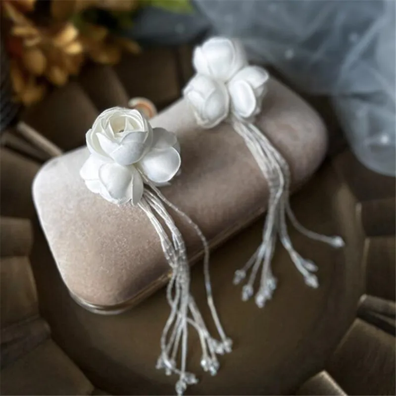 

Женские серьги ручной работы, Длинные вечерние сячие серьги с кристаллами и кисточками, 2022