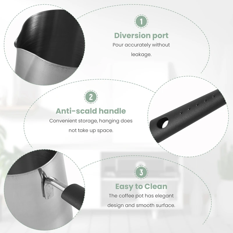 Подогреватель молока и масла турецкий кофейник плавильный котел из нержавеющей