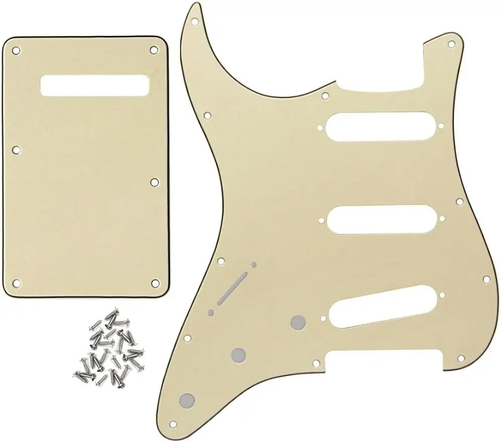 

SSS левая ручная ST Pickguard гитара задняя панель тремоло Полость Крышка с винтами набор для США/мексиканской гитары Современная деталь