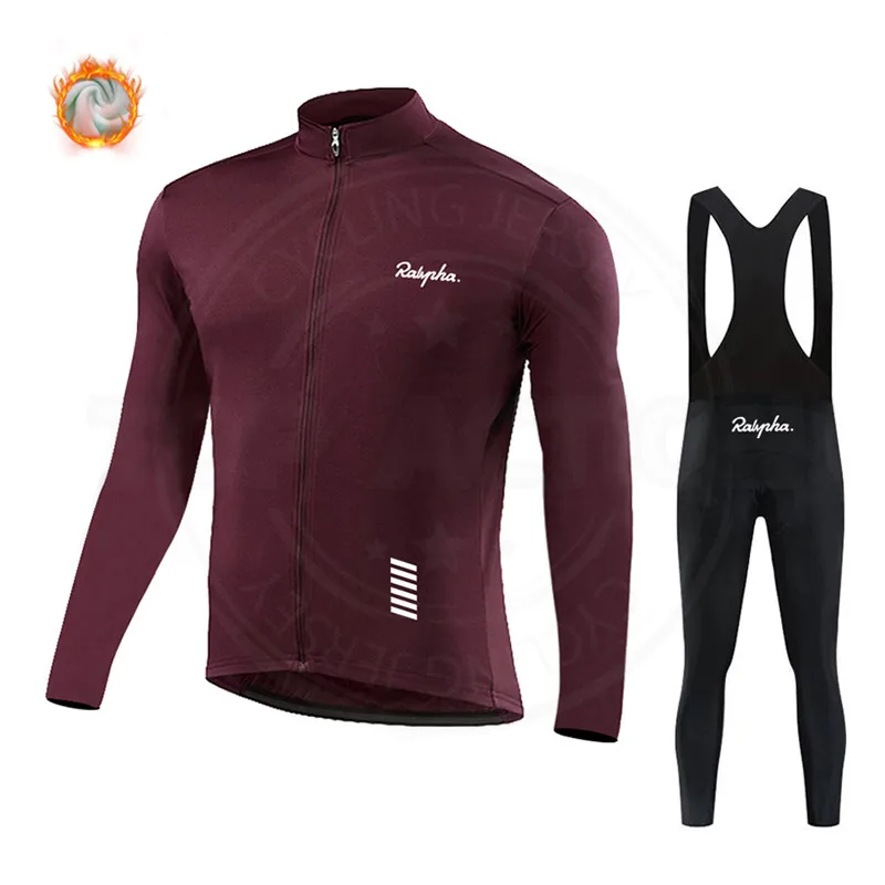 

Комплект велосипедной одежды Raphaful, теплая зимняя велосипедная одежда с длинным рукавом, велосипедная термальная флисовая одежда для велоспорта Ropa Ciclismo