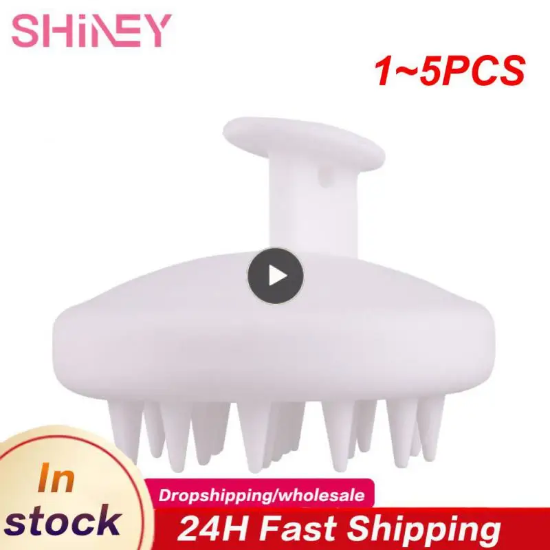 

1~5PCS New Portable Silicone Hair Brush Head Body Scalp Massage Brush Hair Washing Clean Comb Bath SPA Shower Meridian Massage