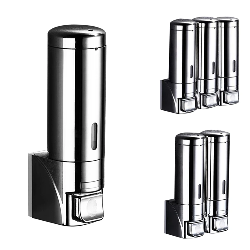 

Soap Dispenser Wall Wall-Mount Hotel Shampoo Lotion Liquid Soap Dispenser Stainless Steel Hand Soap Dispenser