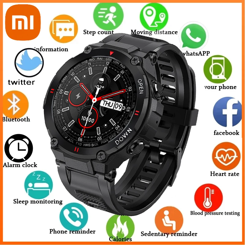 

XIAO MI Smart Watch Men Sport Fitness Bluetooth Call Multifunction Music Control Message Reminder Smartwatch For Android IOS