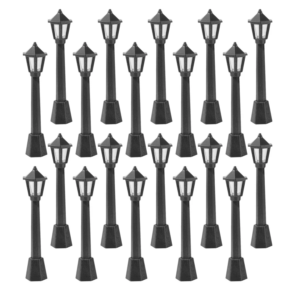 

20Pcs Simulation Mini Lamps Simulation Lights Mini Street Lamps for Gift Decor Desktop