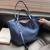 swdf fashion designer big cloth shoulder bags for women 2022 simple fashion luxury shopper shopping handbags and purses branded