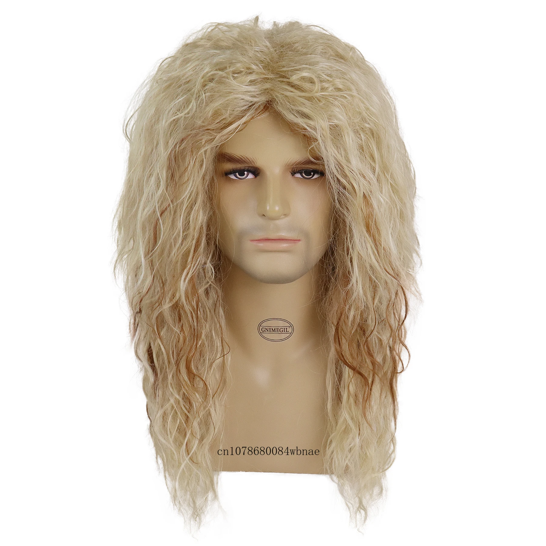 Парик мужской синтетический длинный волнистый светлый в стиле хип-хоп