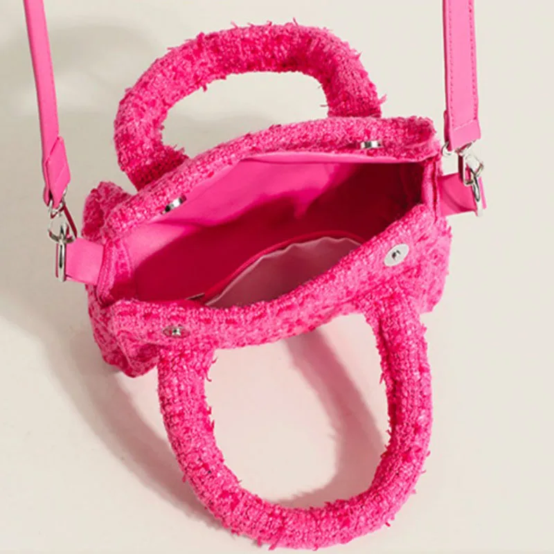 Сумка на плечо Барби для женщин кожаный саквояж кросс-боди с широким ремешком