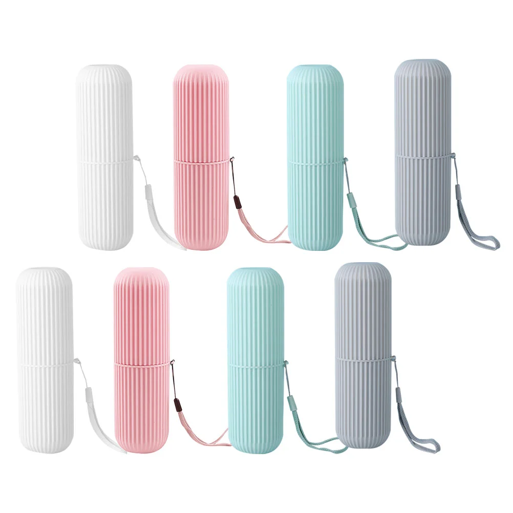 

8Pcs Toothbrush Cup Portable Wash Cup Toothpaste Case Travel Toothpaste Box for Storage Outdoor