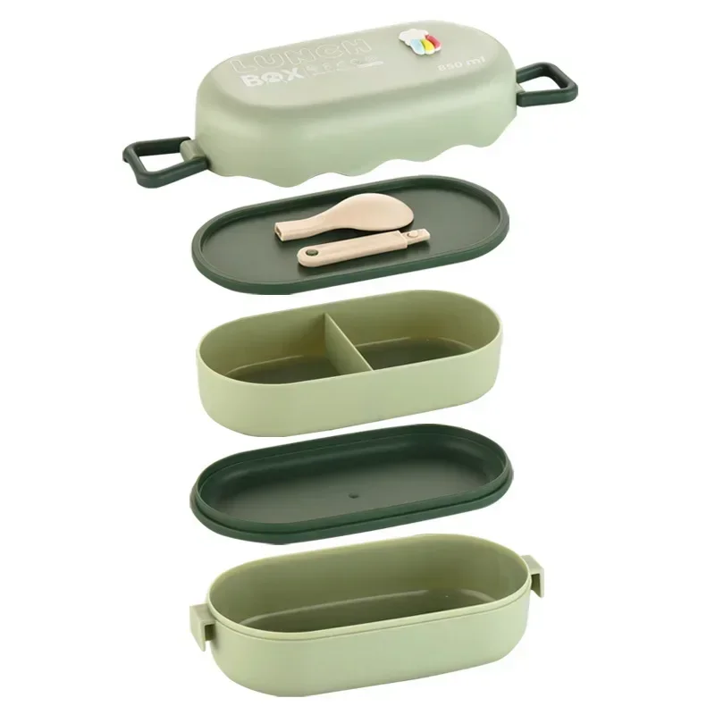 2024 новый ланч-бокс с микроволновым подогревом для работы двухслойный