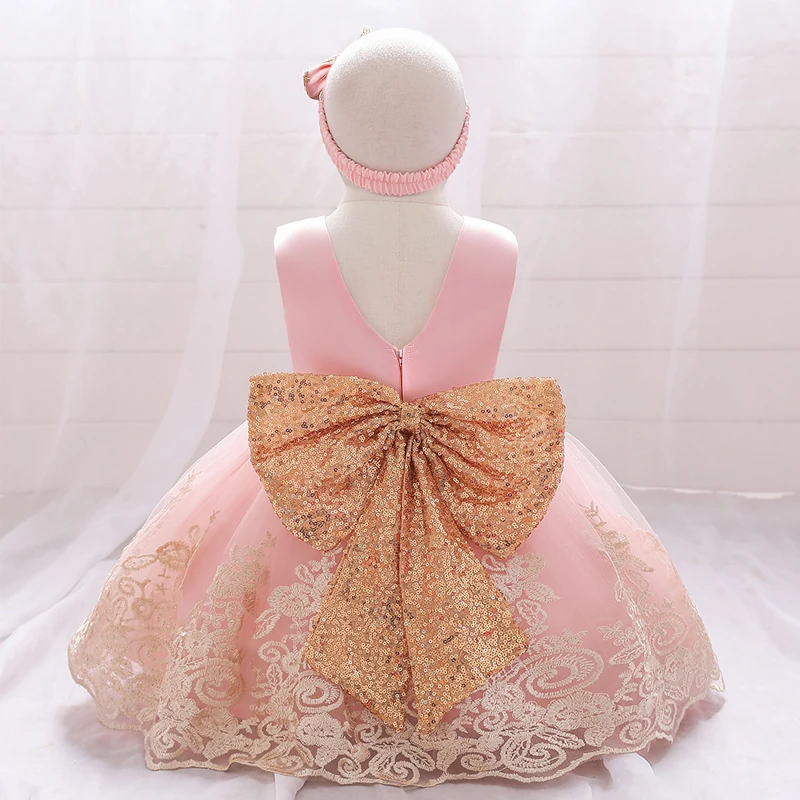 

Toddler Girls Elegant Wedding Dress Children Party Gown 1-5Y Baby Clothes for Summer Evening Bridesmaid Dresses Princess Costume