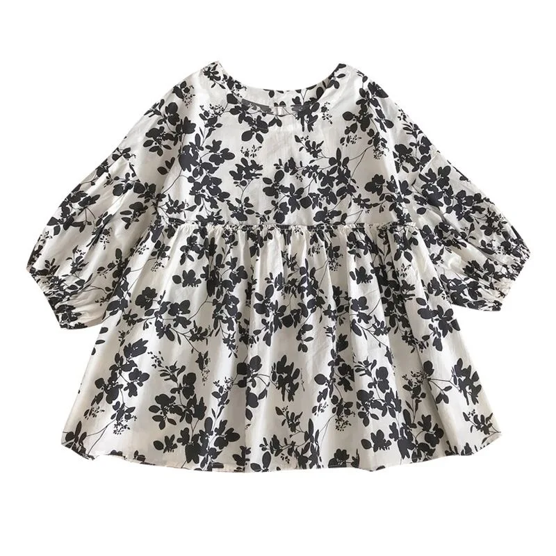 Корейская мода свободные пуловеры блузка с круглым вырезом рукав-фонарик 3/4