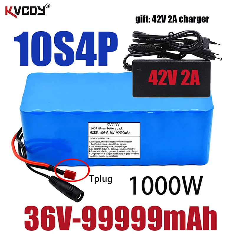 

100% original 10S4P 36V battery 99.999Ah battery pack 1000W battery 42V 99999mAh Ebike electric bicycle with BMS+charger