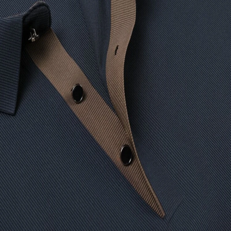 Рубашка-поло мужская с вышивкой брендовая шелковая Роскошная модная удобная