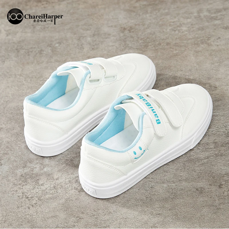 Girls little white shoes 2023 primary school canvas shoes white children's shoes girls board shoes versatile children's shoes da