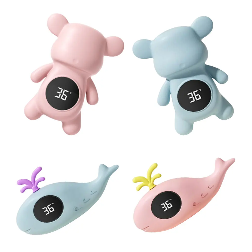 

1 2 Water Meter Electric Gauge Baby Supplies Waterproof Break-proof Cute Looking Professional Sensor LCD Screen Bath Tool