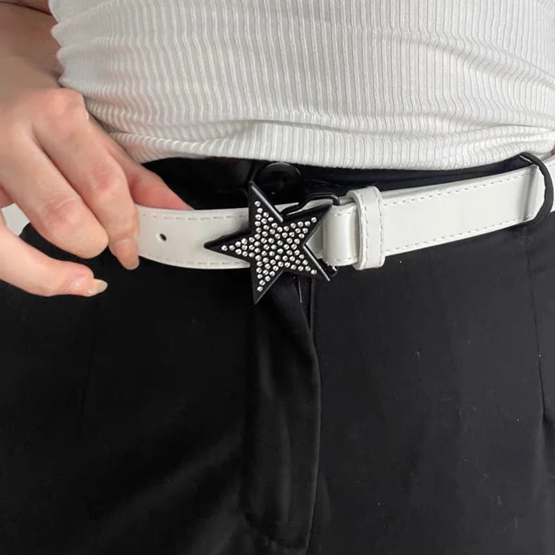 

Star Rhinestone Belt For Women Fashion Y2k 2000s Waist Strap Female Girl Jeans Dress Trouser Decorative Waistband Accessories