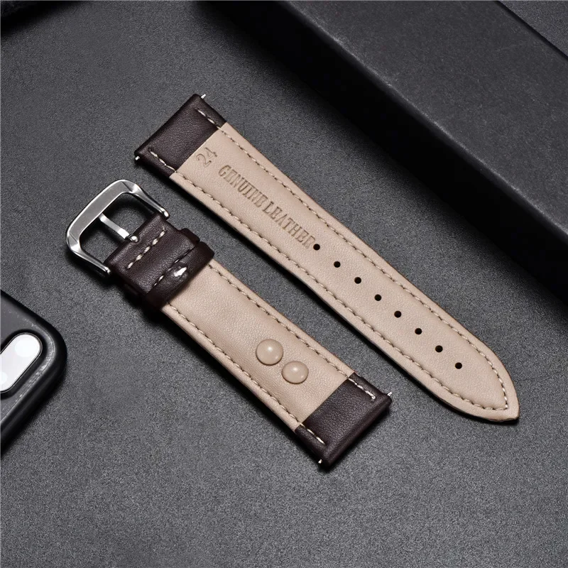 Soft Watchband Genuine Leather Strap Calfskin Men Women Watch Band Watch Accessories Bracelet 16mm 18mm 20mm 22mm 24mm