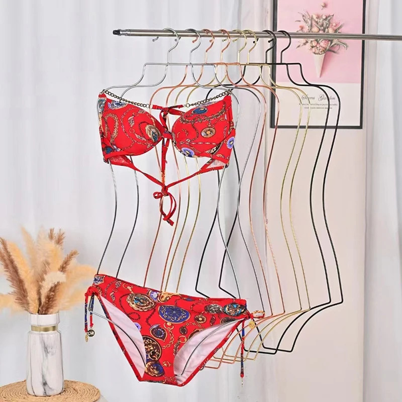 

Swimsuit Display Hanger Metal Wire Body Shape Hangers Unisex Clothes Bikini Storage for Wardrobe Show Window Boutiques